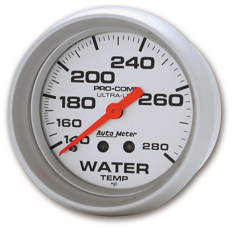 AUTOMETER 2-5/8", Full Sweep Mechanical, 140-280°F Auto Meter Ultra-Lite Series Water Temperature Gauge AU4431 SR