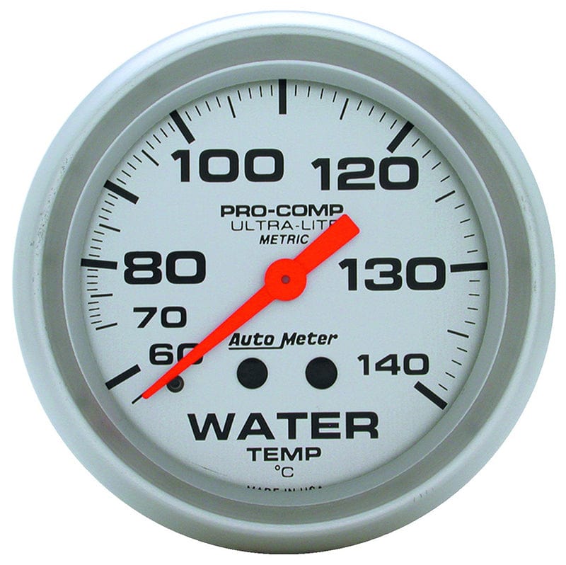 AUTOMETER 2-5/8", Full Sweep Mechanical, 60-140°C Auto Meter Ultra-Lite Series Water Temperature Gauge AU4431-M SR