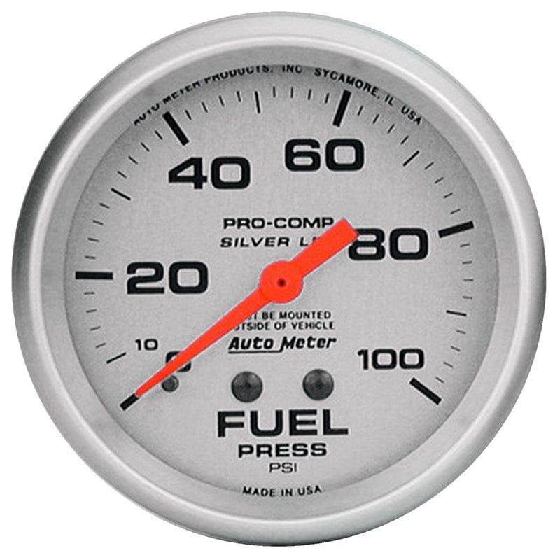 AUTOMETER 2-5/8", Liquid Filled Mechanical, 0-100 psi Auto Meter Ultra-Lite Series Fuel Pressure Gauge AU4612 SR