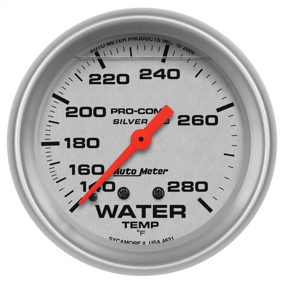 AUTOMETER 2-5/8", Liquid Filled Mechanical, 140-280°F Auto Meter Ultra-Lite Series Water Temperature Gauge AU4631 SR