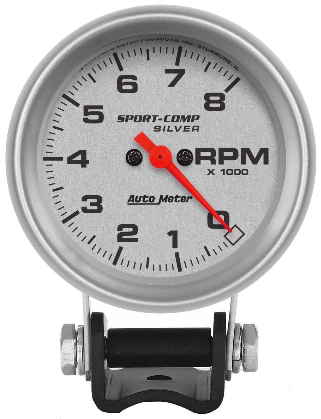 AUTOMETER 2-5/8", Pedestal Mount, 0-8,000 rpm Auto Meter Sport-Comp Silver Mini-Tachometer AU3707 SR