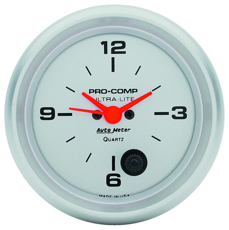 AUTOMETER 2-5/8", Quartz movement with second hand Auto Meter Ultra-Lite Series Clock AU4485 SR
