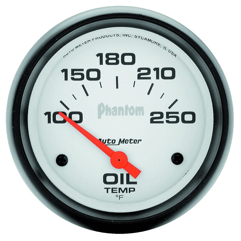 AUTOMETER 2-5/8", Short Sweep Electric, 100-250°F Auto Meter Phantom Series Oil Temperature Gauge AU5847 SR