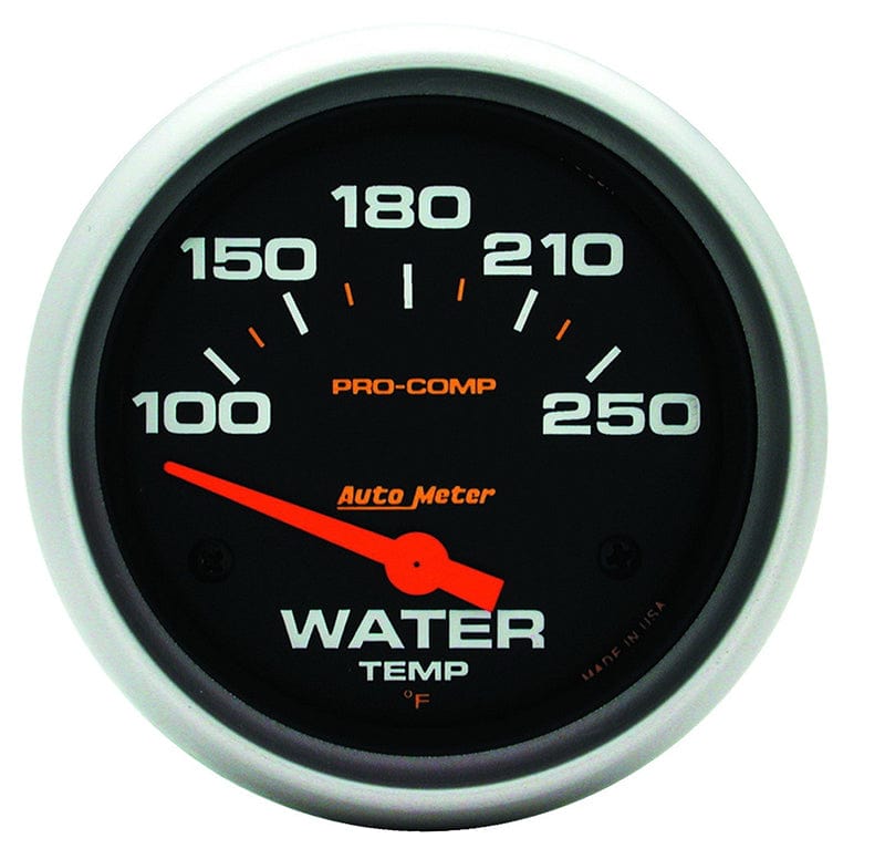 AUTOMETER 2-5/8", Short Sweep Electric, 100-250°F Auto Meter Pro-Comp Series Water Temperature Gauge AU5437 SR