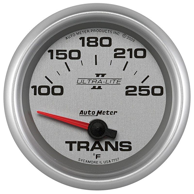 AUTOMETER 2-5/8", Short Sweep Electric, 100-250°F Auto Meter Ultra-Lite II Series Transmission Temperature Gauge AU7757 SR