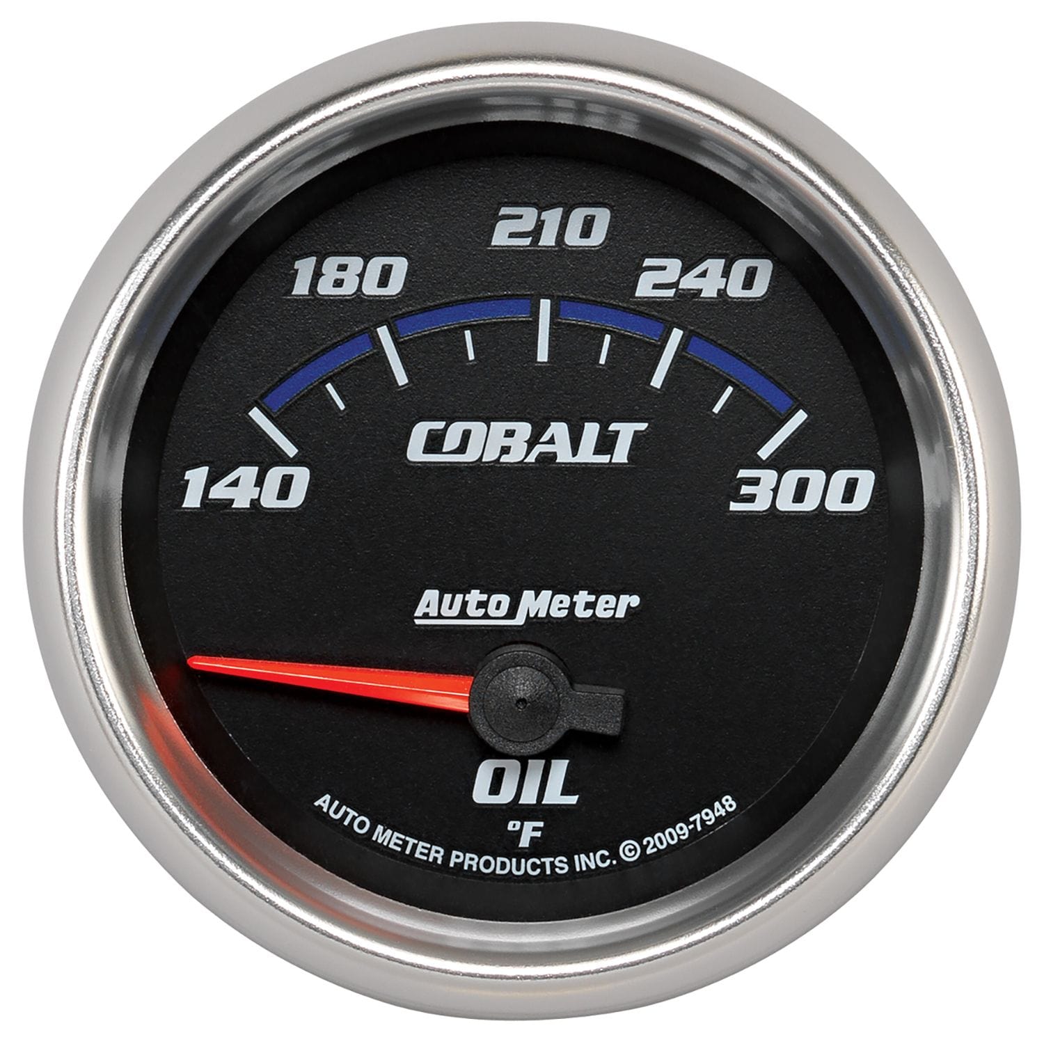 AUTOMETER 2-5/8", Short Sweep Electric, 140-300°F Auto Meter Cobalt Series Oil Temperature Gauge AU7948 SR