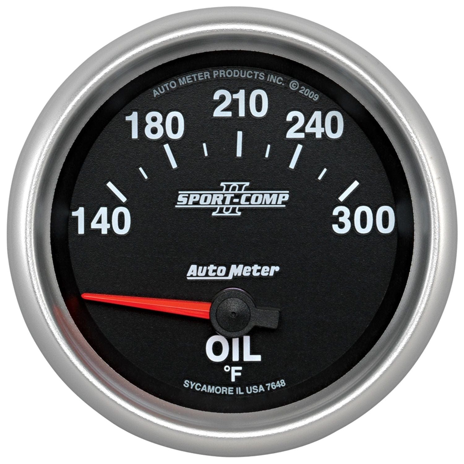 AUTOMETER 2-5/8", Short Sweep Electric, 140-300°F Auto Meter Sport-Comp II Oil Temperature Gauge AU7648 SR