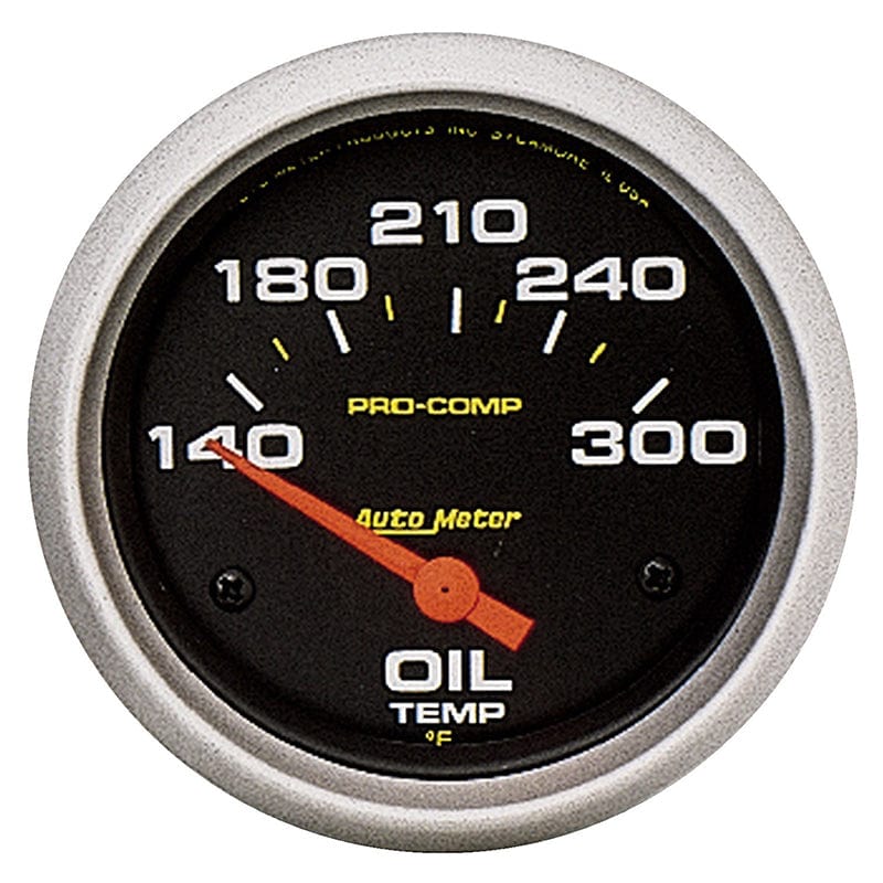 AUTOMETER 2-5/8", Short Sweep Electric, 140-340°F Auto Meter Pro-Comp Series Oil Temperature Gauge AU5447 SR