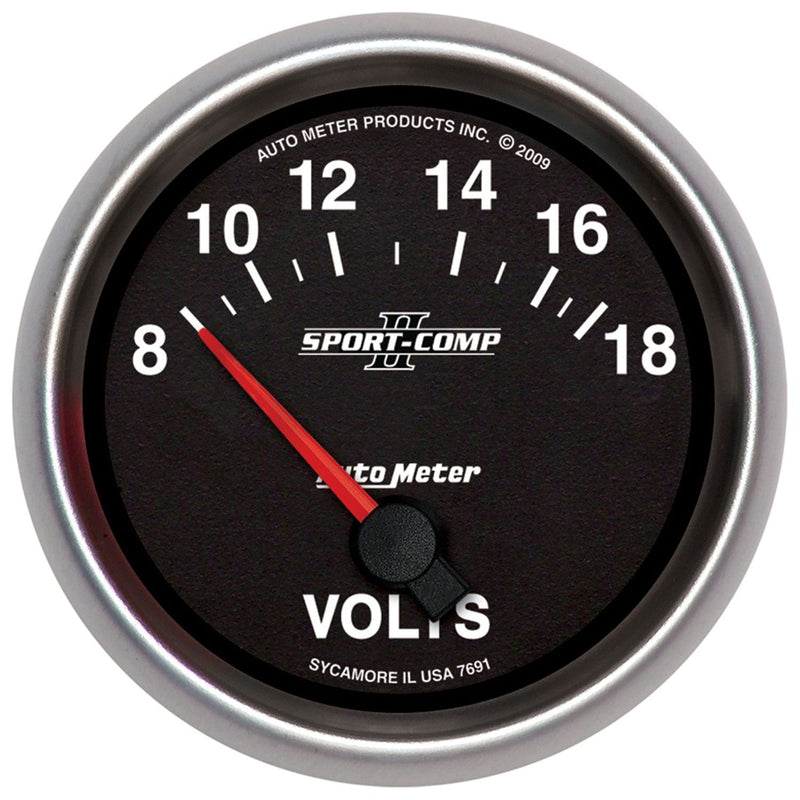Auto Meter Sport-Comp II Voltmeter Gauge AU7691