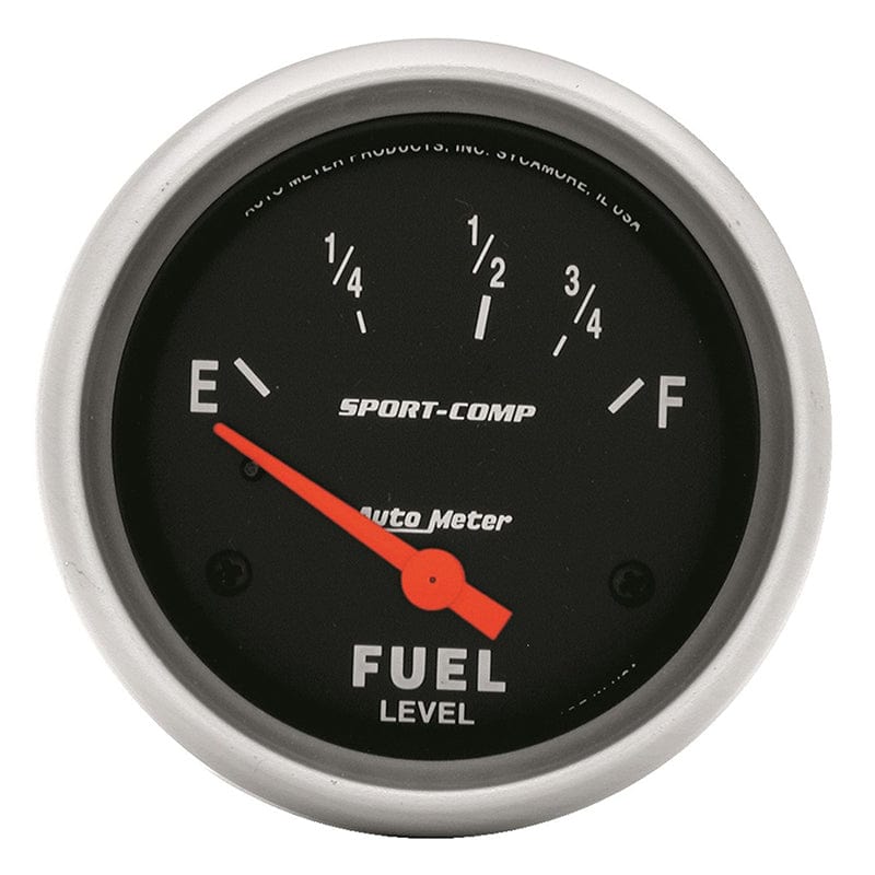 AUTOMETER 2-5/8", Short Sweep Electric, Ford, 73 ohms Empty/8-12 ohms Full Auto Meter Sport-Comp Series Fuel Level Gauge AU3515 SR