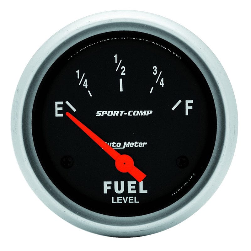 AUTOMETER 2-5/8", Short Sweep Electric, GM, 0 ohms Empty/90 ohms Full Auto Meter Sport-Comp Series Fuel Level Gauge AU3514 SR