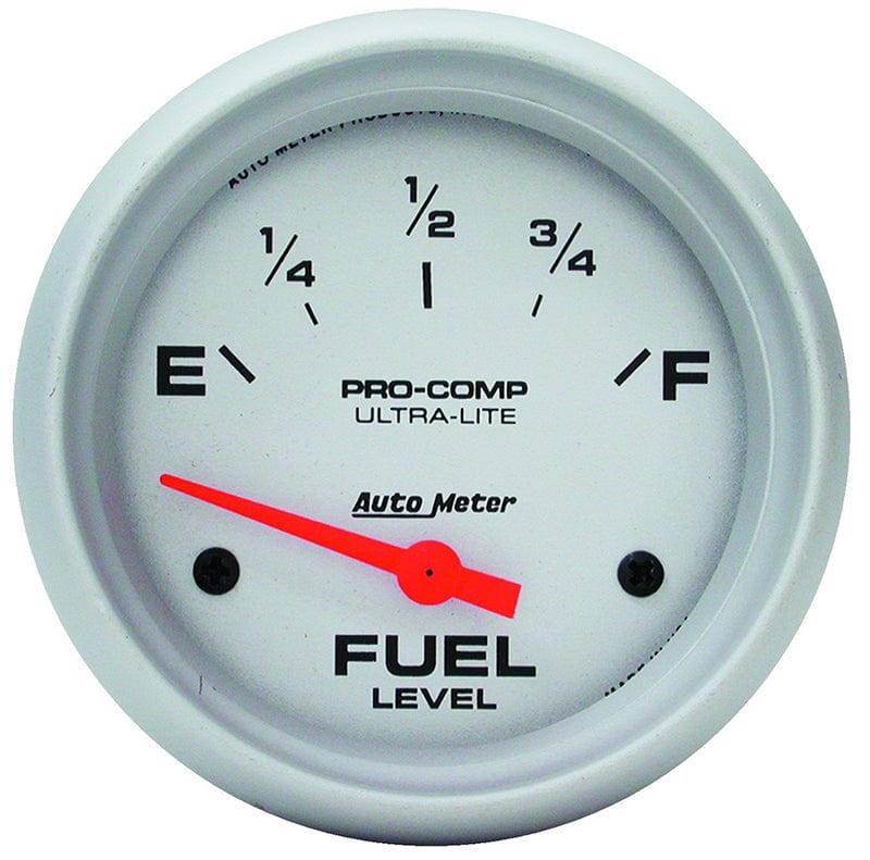 AUTOMETER 2-5/8", Short Sweep Electric, GM, 0 ohms Empty/90 ohms Full Auto Meter Ultra-Lite Series Fuel Level Gauge AU4414 SR