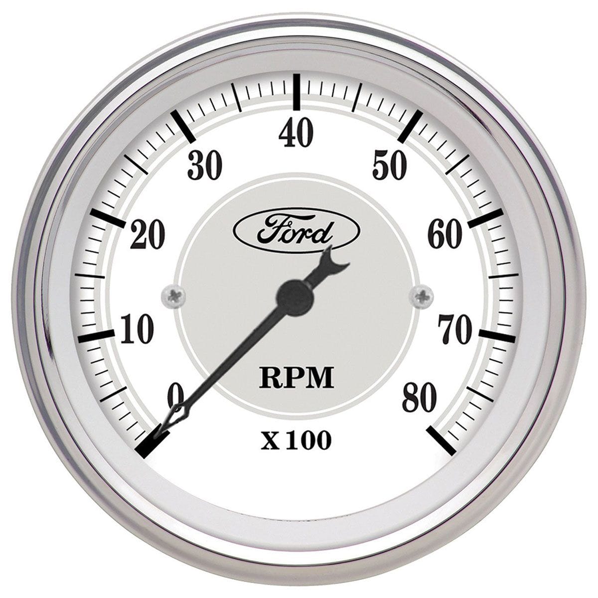 AUTOMETER 3-1/8", In-Dash, 0-8,000 rpm Auto Meter Ford White Masterpiece Tachometer AU880088 SR