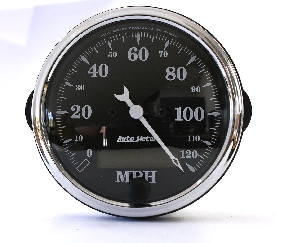 AUTOMETER 3-1/8", In-Dash, Electric, Programmable, 0-120 mph Auto Meter Old Tyme Black Speedometer AU1787 SR