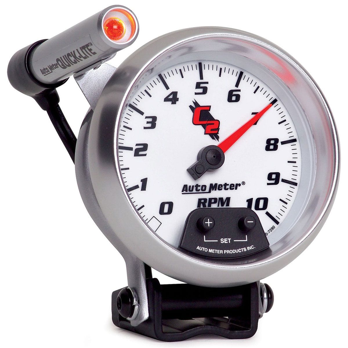 AUTOMETER 3-3/4", Pedestal Mount, 0-10,000 rpm Auto Meter C2 Series Mini-Monster Tachometer AU7290 SR