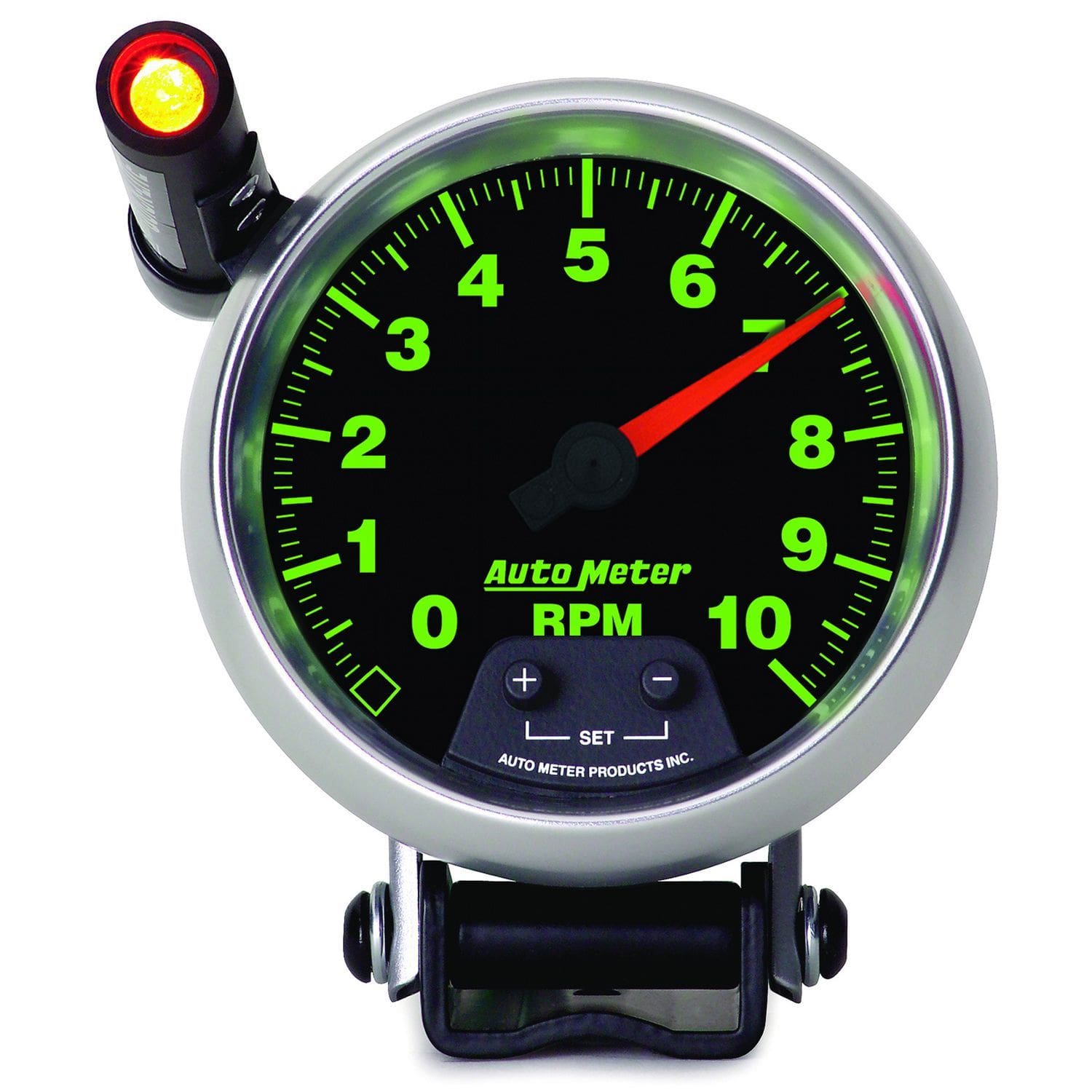 AUTOMETER 3-3/4", Pedestal Mount, 0-10,000 rpm, Auto Meter GS Series Shift-Lite Tachometer AU3890 SR