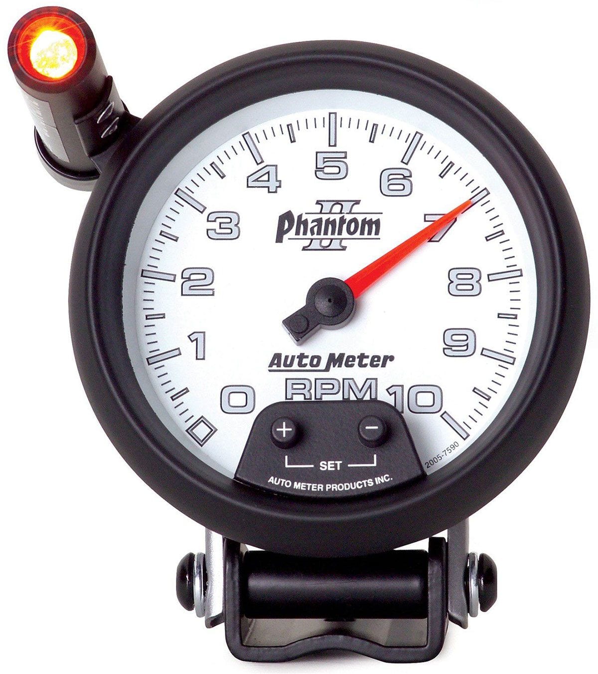 AUTOMETER 3-3/4", Pedestal Mount, 0-10,000 rpm Auto Meter Phantom II Series Mini-Monster Tachometer AU7590 SR