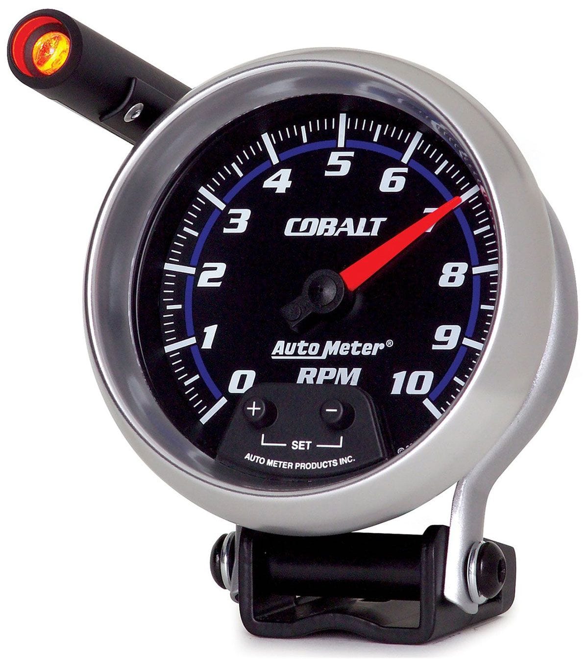 AUTOMETER 3-3/4", Pedestal Mount, 0-10,000 rpm, External Amber LED Shift-Lite Auto Meter Cobalt Series Mini-Monster Tachometer AU6290 SR