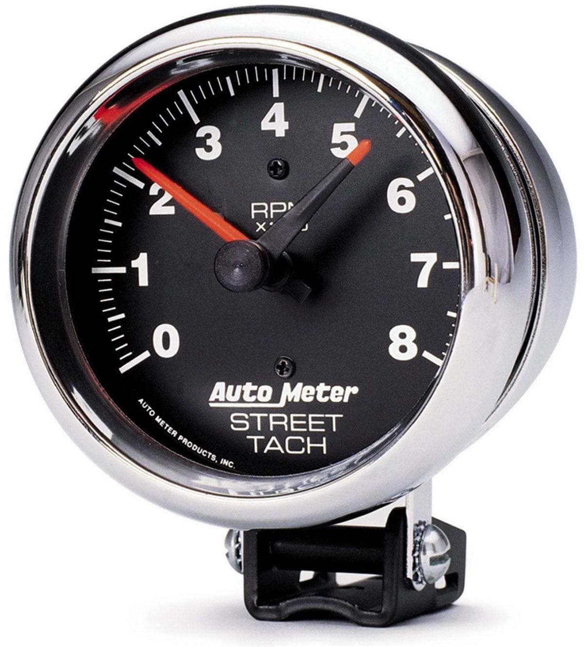 AUTOMETER 3-3/4", Pedestal Mount, Super Bezel, 0-8,000 rpm Auto Meter Traditional Chrome Tachometer AU2895 SR