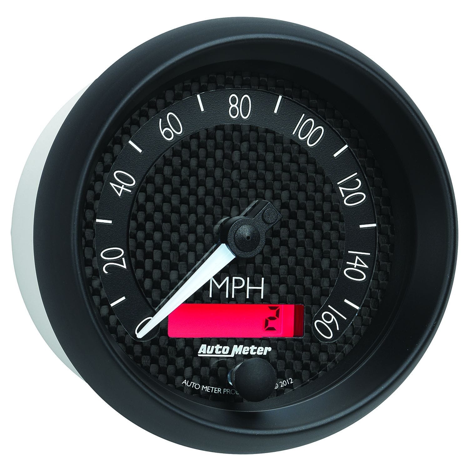 AUTOMETER 3-3/8", 0-160 MPH, In-Dash, Black Carbon Fiber Dial, LCD Tripmeter Auto Meter GT Series Speedometer AU8088 SR