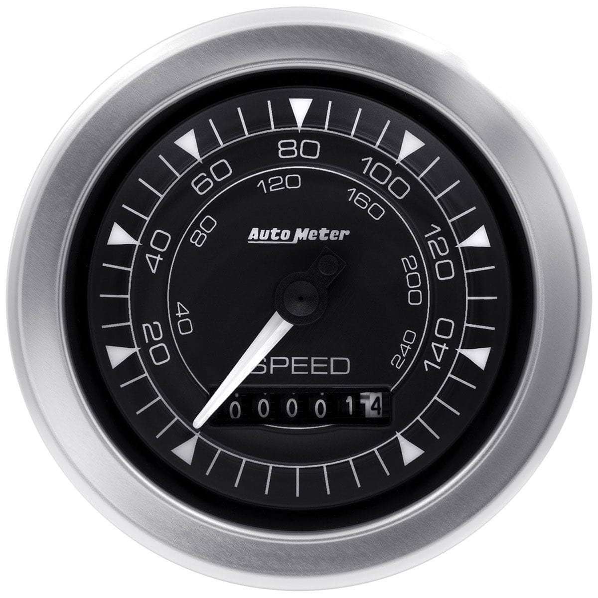 AUTOMETER 3-3/8", Black Dial, Full Sweep Electric, 160 MPH Auto Meter Chrono Speedometer Gauge AU8188 SR