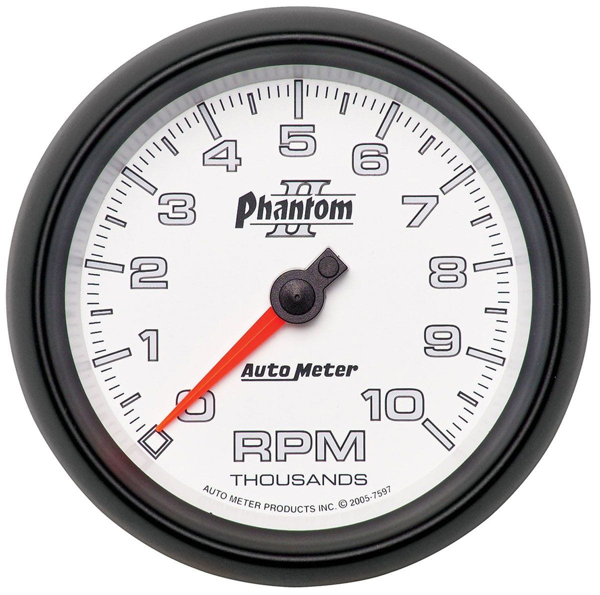 AUTOMETER 3-3/8", In-Dash, 0-10,000 rpm Auto Meter Phantom II Series Tachometer AU7597 SR