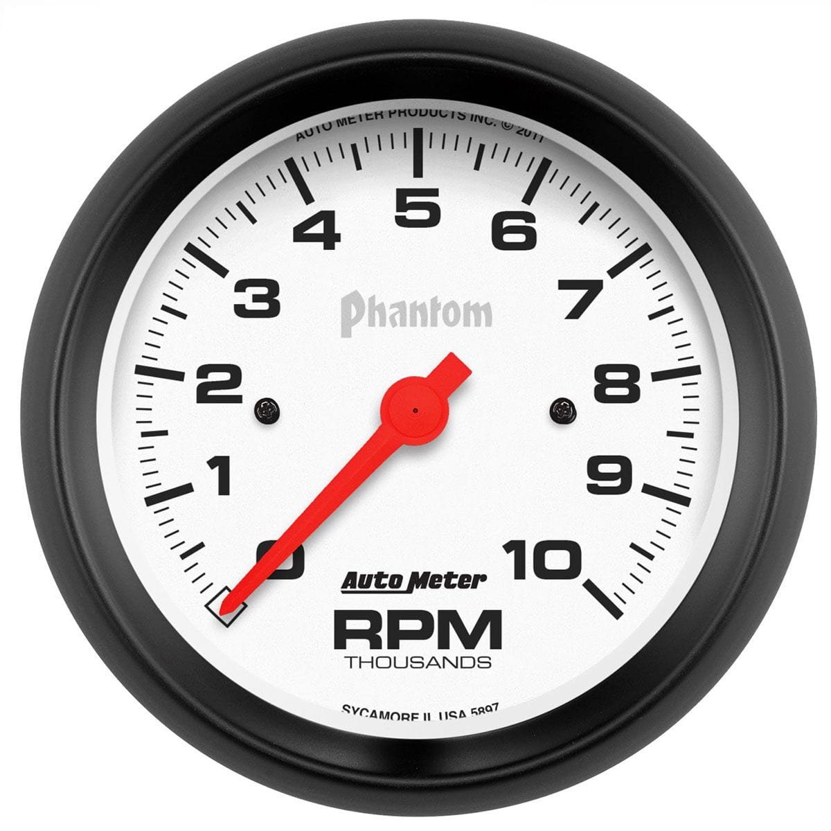 AUTOMETER 3-3/8", In-Dash, 0-10,000 rpm Auto Meter Phantom Series Tachometer AU5897 SR