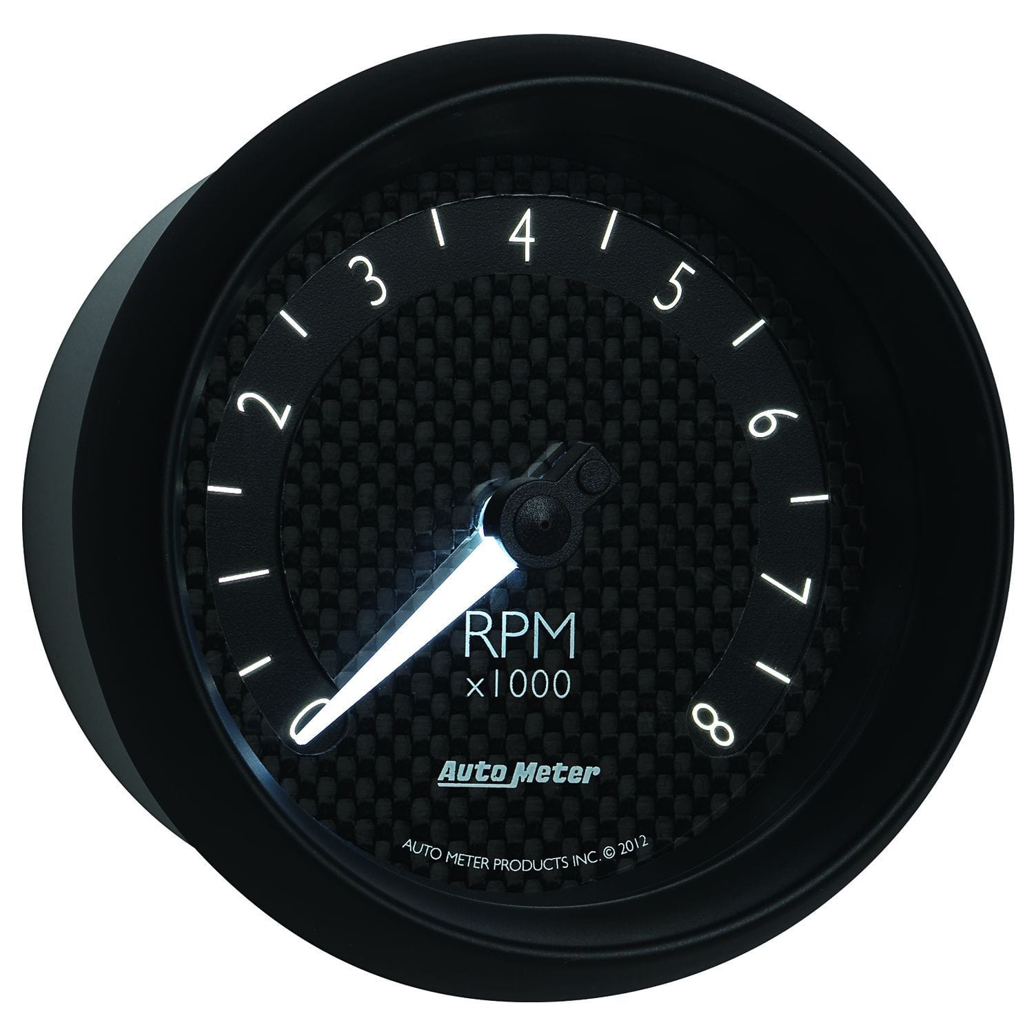 AUTOMETER 3-3/8", In-Dash, Black Carbon Fiber Dial, 0-8,000 rpm Auto Meter GT Series Tachometer AU8097 SR