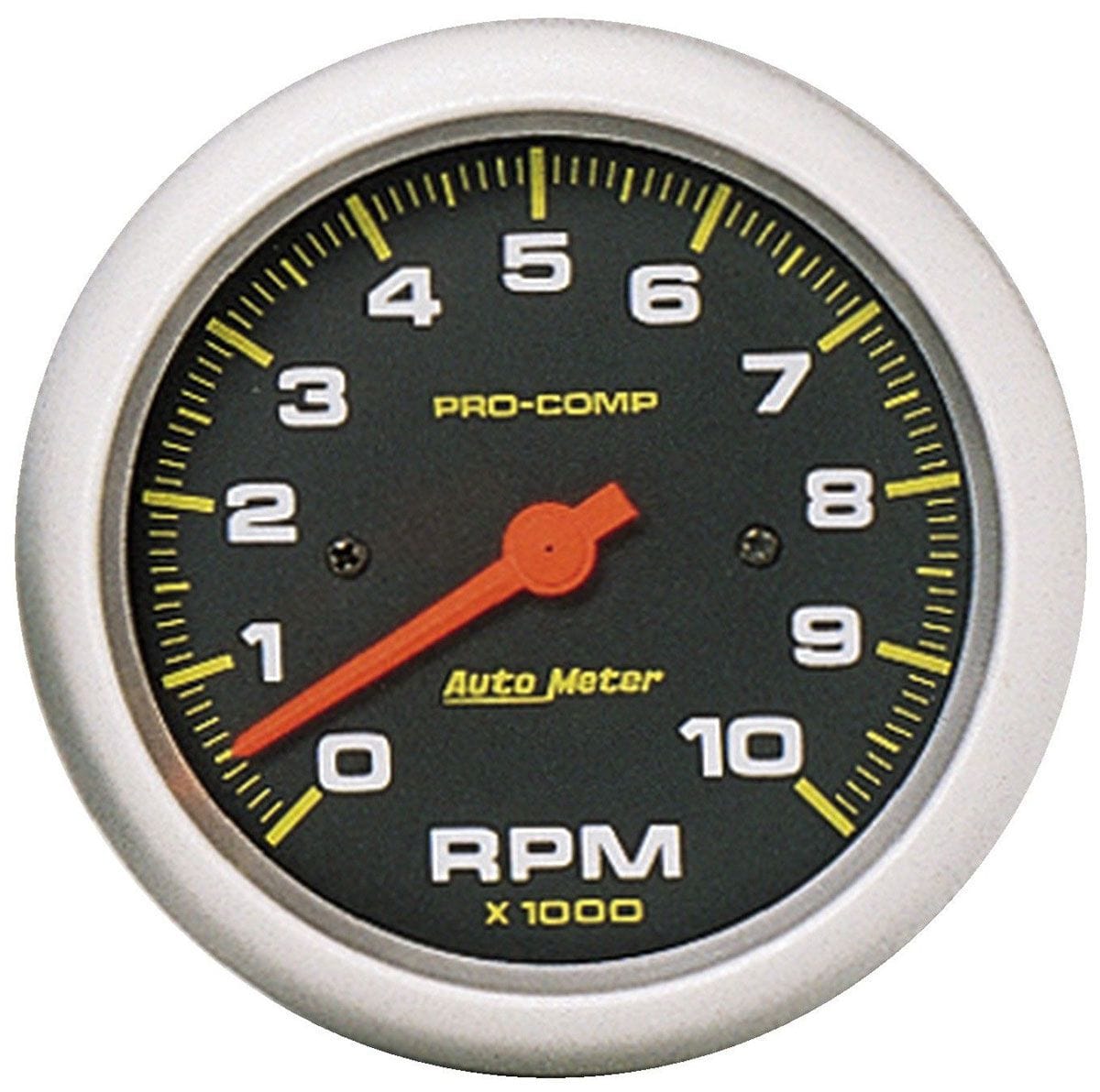 AUTOMETER 3-3/8", In-Dash, Electric, 0-10,000 rpm Auto Meter Pro-Comp Series Tachometer AU5161 SR