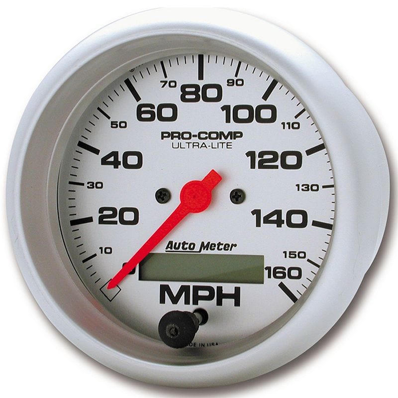 AUTOMETER 3-3/8", In-Dash, Electrical, Programmable, 0-160 mph Auto Meter Ultra-Lite Series Speedometer AU4488 SR