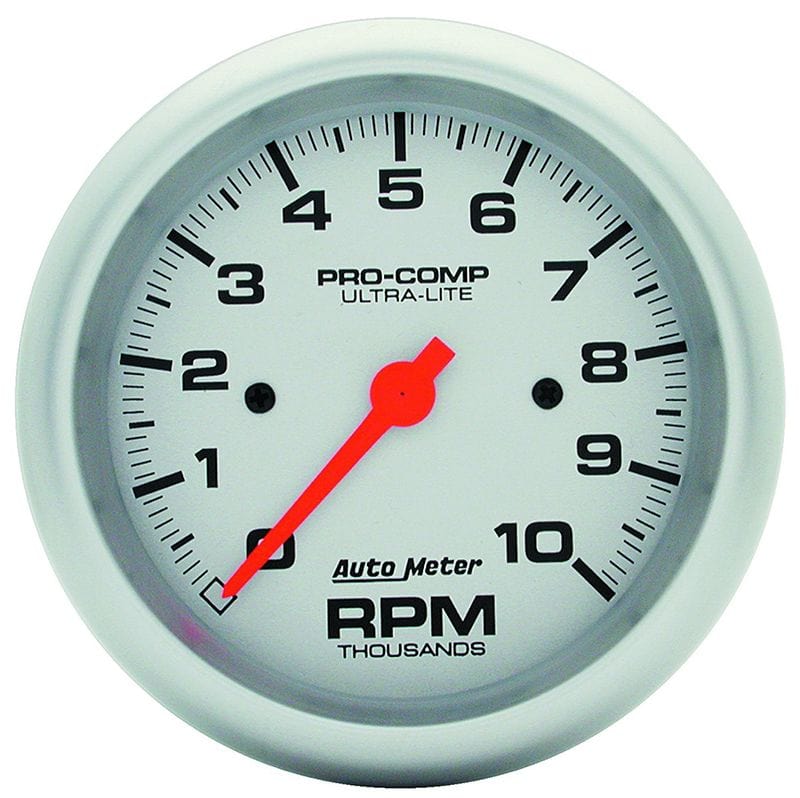 AUTOMETER 3-3/8", In-Dash, Electronic, 0-10,000 rpm Auto Meter Ultra-Lite Series Tachometer AU4497 SR