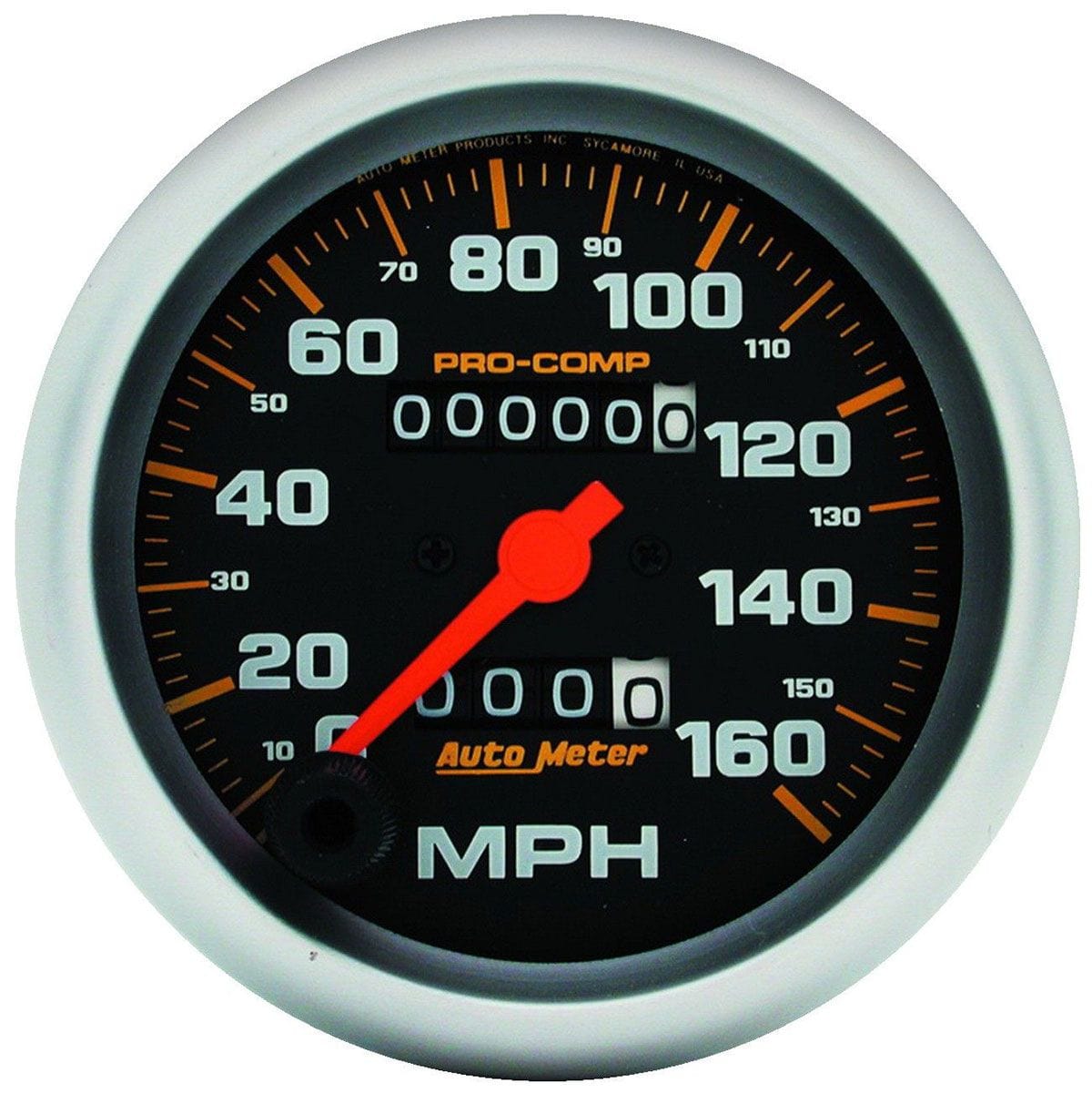 AUTOMETER 3-3/8", In-Dash, Mechanical, 0-160 mph Auto Meter Pro-Comp Series Speedometer AU5153 SR