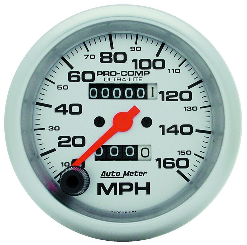 AUTOMETER 3-3/8", In-Dash, Mechanical, 0-160 mph Auto Meter Ultra-Lite Series Speedometer AU4493 SR