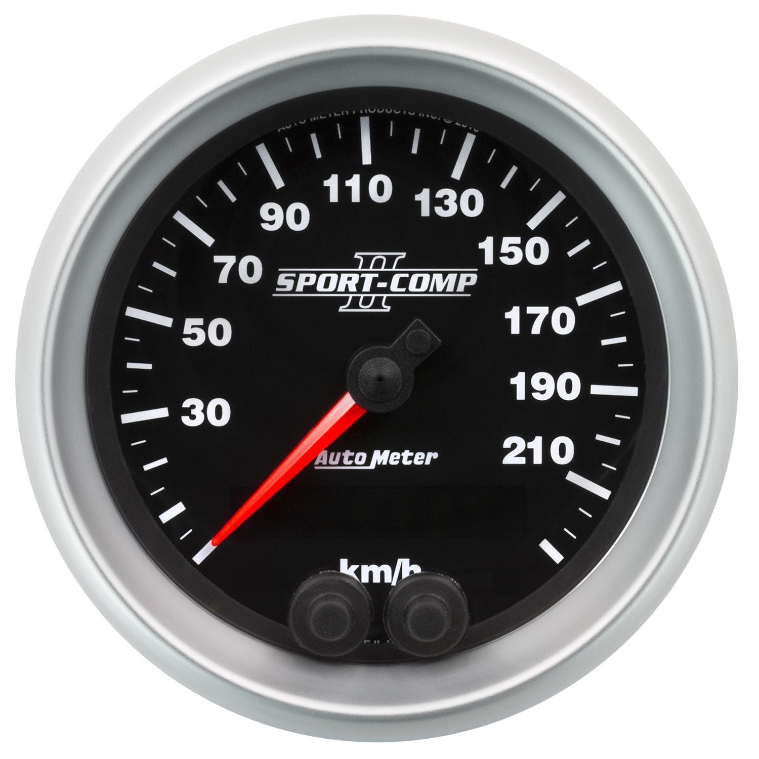 AUTOMETER 3-3/8", In-Dash, Metric, 0-225 kph Auto Meter Sport-Comp II GPS Speedometer AU3680-M SR