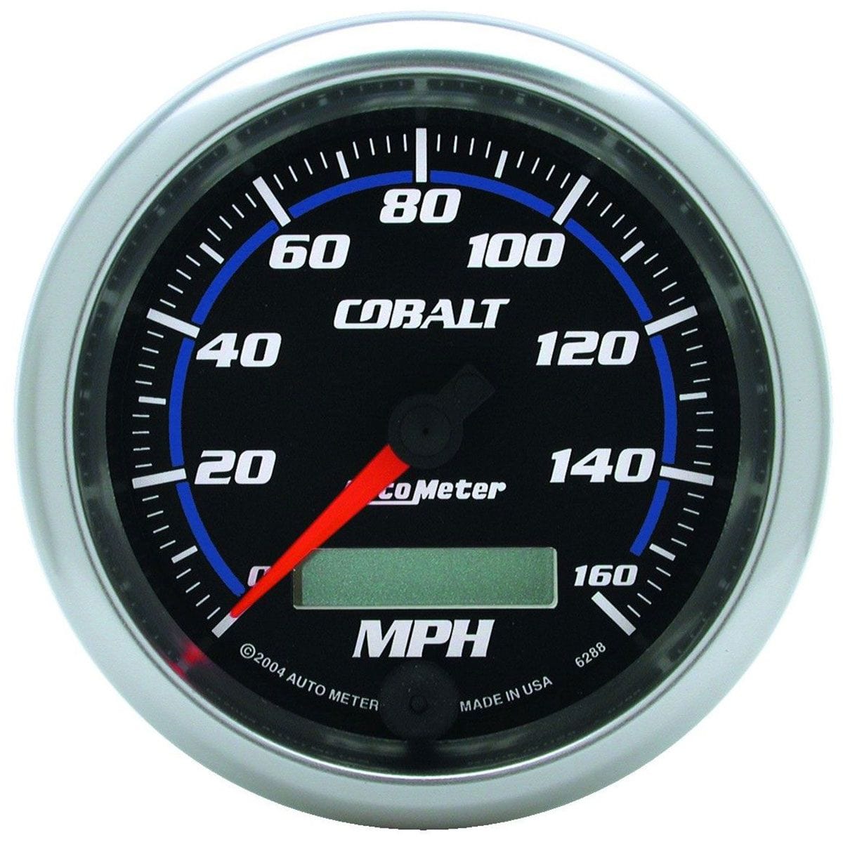 AUTOMETER 3-3/8", In-Dash, Programmable, 0-160 mph Auto Meter Cobalt Series Speedometer AU6288 SR