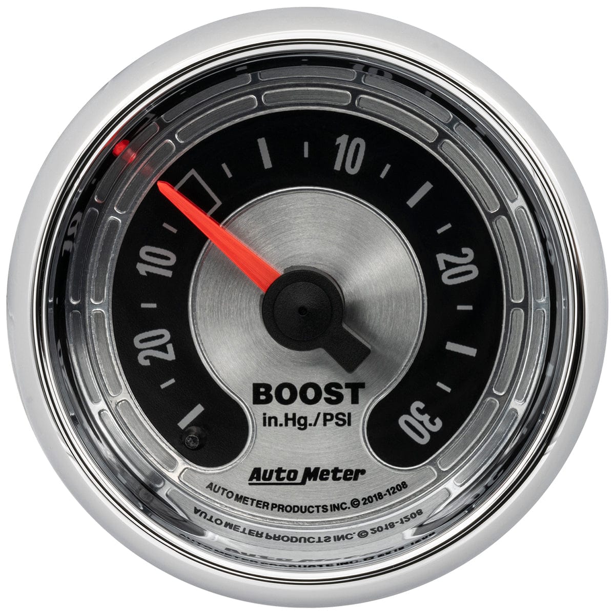 AUTOMETER 30 In/Hg - 30 psi Auto Meter American Muscle Series 2-1/16" Mechanical Boost / Vac Gauge AU1208 SR