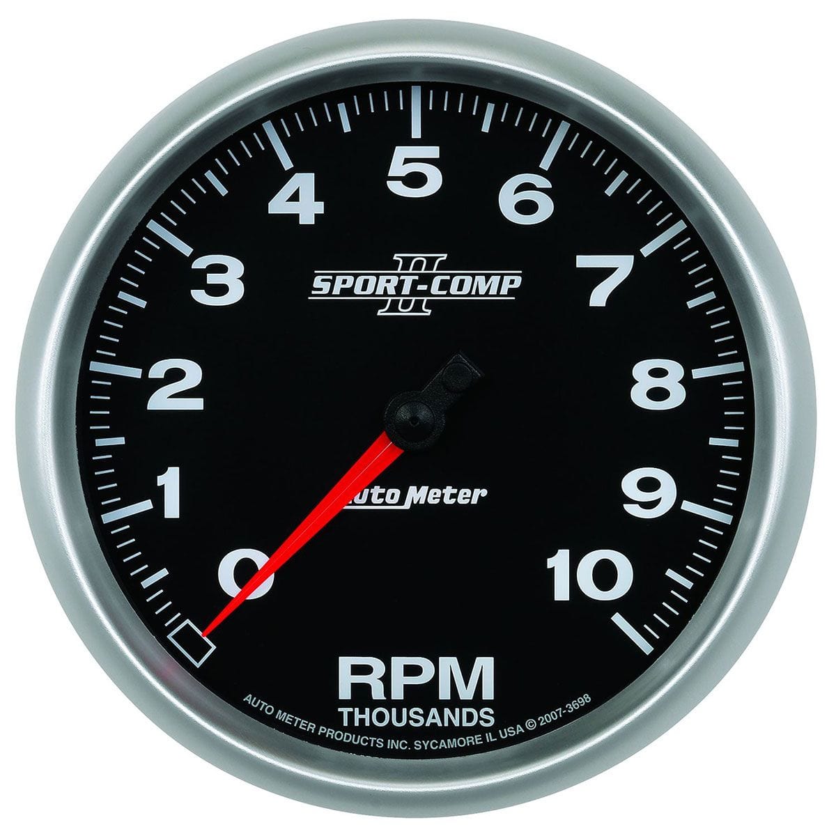 AUTOMETER 5", In-Dash, 0-10,000 rpm Auto Meter Sport-Comp II Tachometer AU3698 SR
