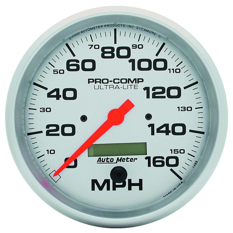 AUTOMETER 5", In-Dash, Electrical, Programmable, 0-160 mph Auto Meter Ultra-Lite Series Speedometer AU4489 SR