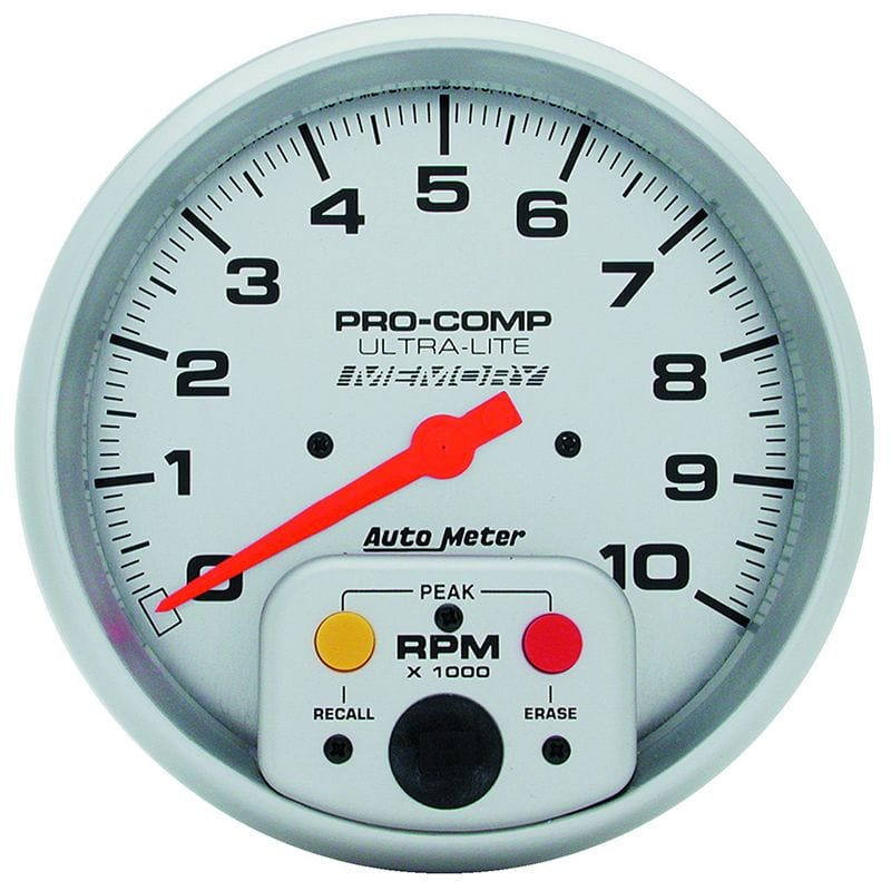 AUTOMETER 5", In-Dash, Electronic, Memory, 0-10,000 rpm Auto Meter Ultra-Lite Series Tachometer AU4494 SR