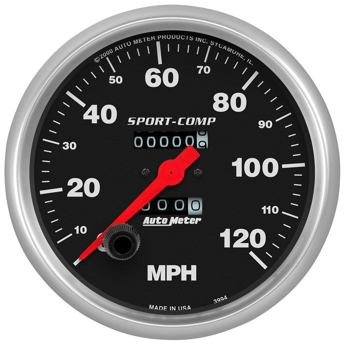 AUTOMETER 5", In-Dash, Mechanical, 0-120 mph Auto Meter Sport-Comp Series Speedometer AU3994 SR