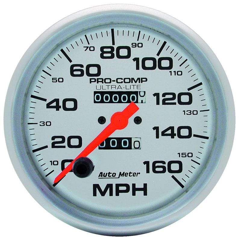 AUTOMETER 5", In-Dash, Mechanical, 0-160 mph Auto Meter Ultra-Lite Series Speedometer AU4495 SR