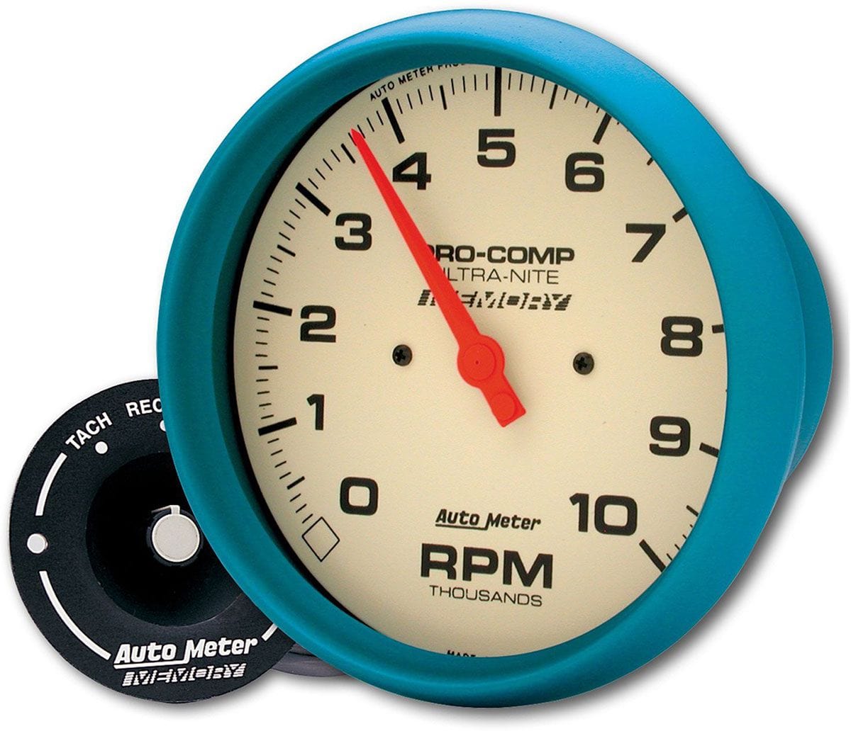 AUTOMETER 5", In-Dash, Memory, 0-10,000 rpm Auto Meter Ultra-Nite Series Tachometer AU4594 SR