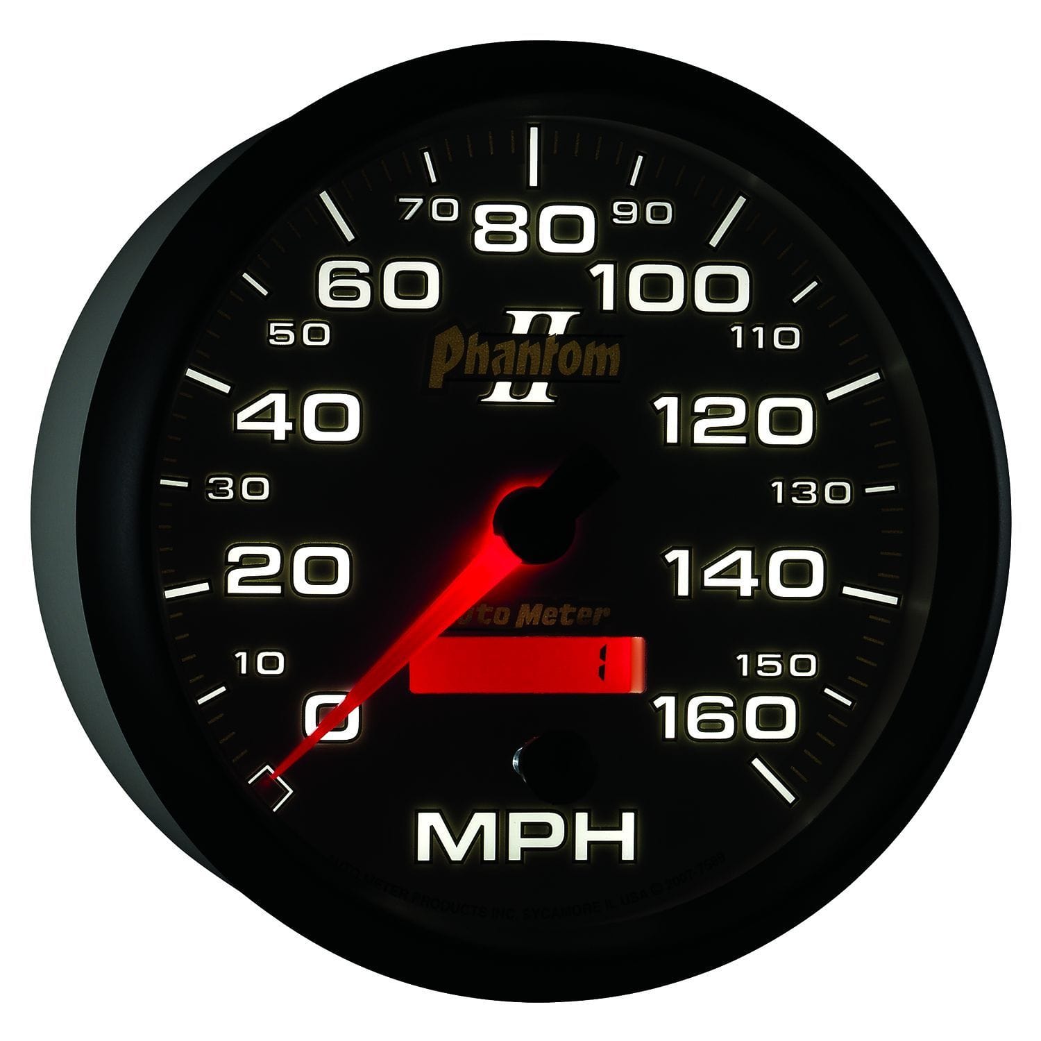 AUTOMETER 5", In-Dash, Programmable, 0-160 mph Auto Meter Phantom II Series Speedometer AU7589 SR