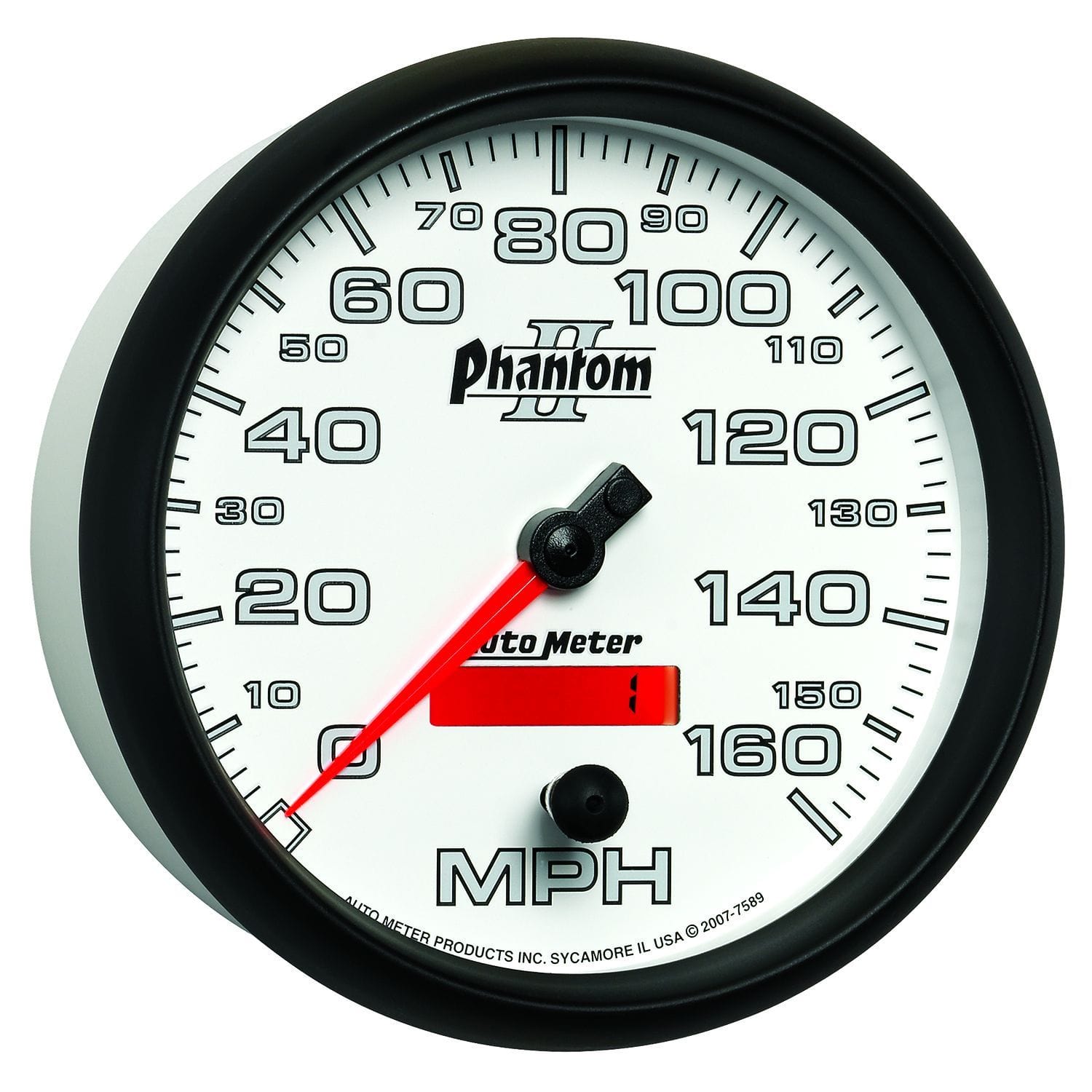 AUTOMETER 5", In-Dash, Programmable, 0-160 mph Auto Meter Phantom II Series Speedometer AU7589 SR