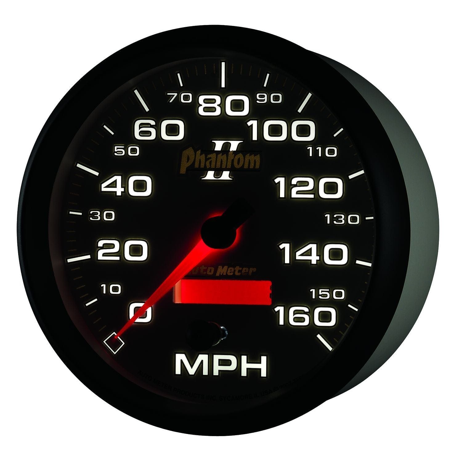 AUTOMETER 5", In-Dash, Programmable, 0-160 mph Auto Meter Phantom II Series Speedometer AU7589 SR