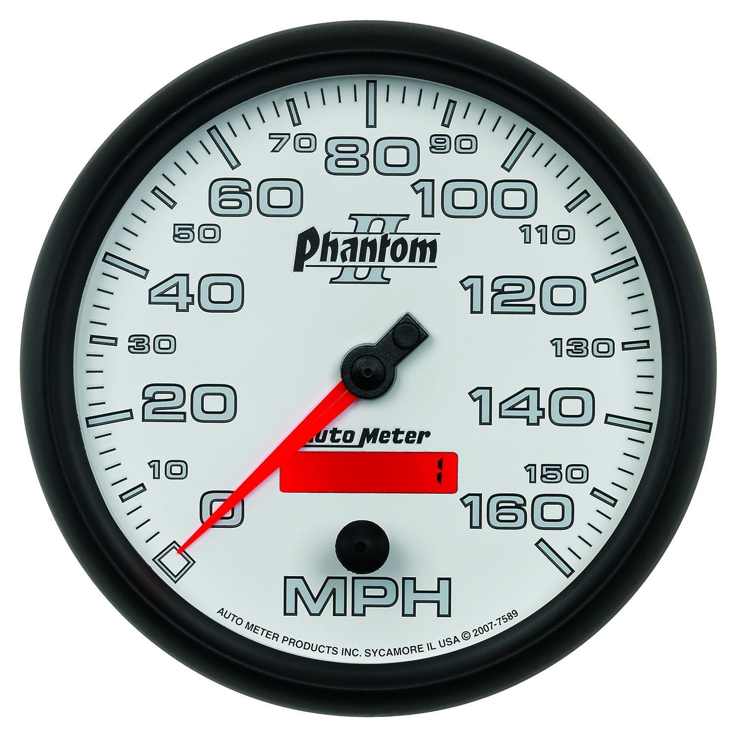 AUTOMETER 5", In-Dash, Programmable, 0-160 mph Auto Meter Phantom II Series Speedometer AU7589 SR