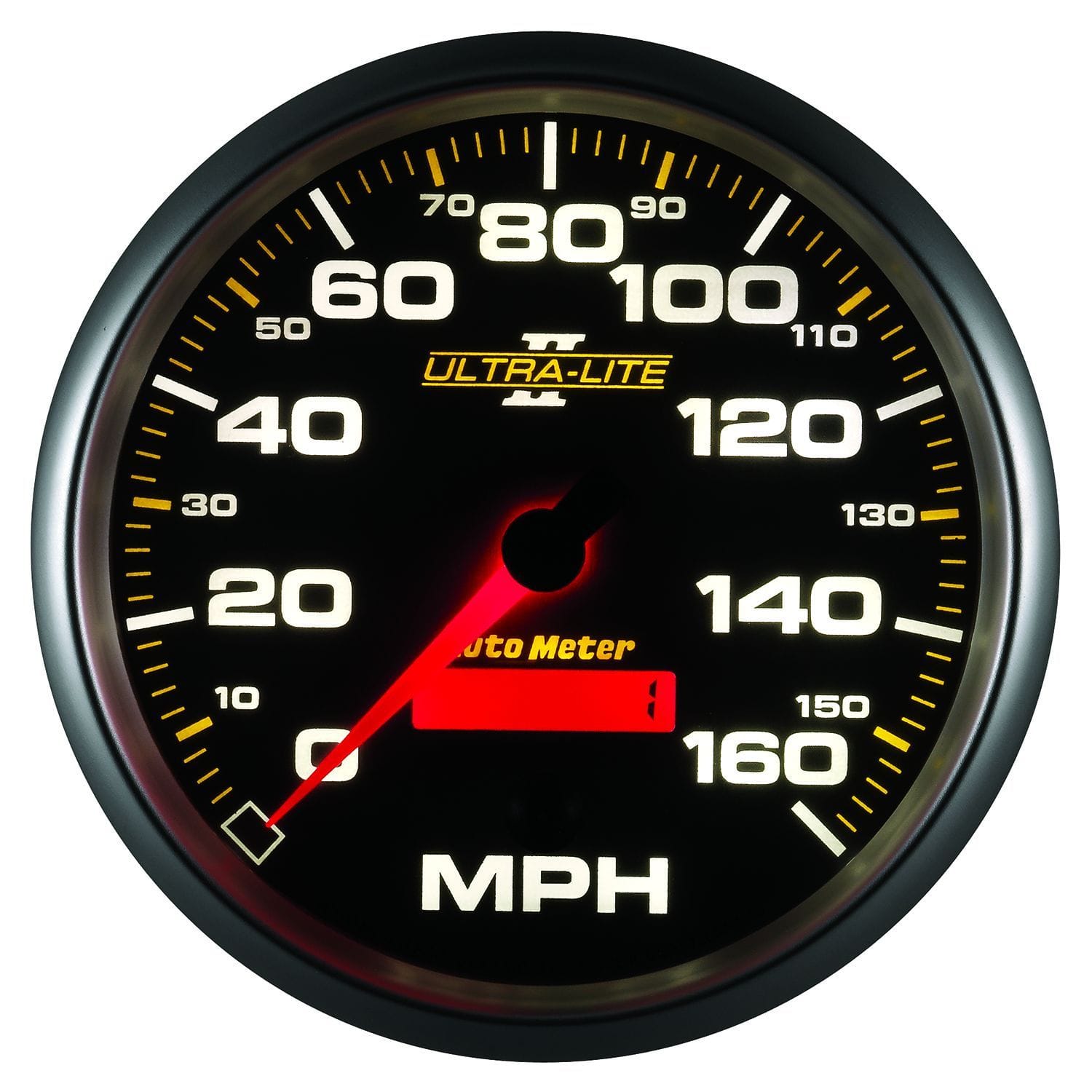 AUTOMETER 5", In-Dash, Programmable, 0-160 mph Auto Meter Ultra-Lite II Series Speedometer AU4989 SR