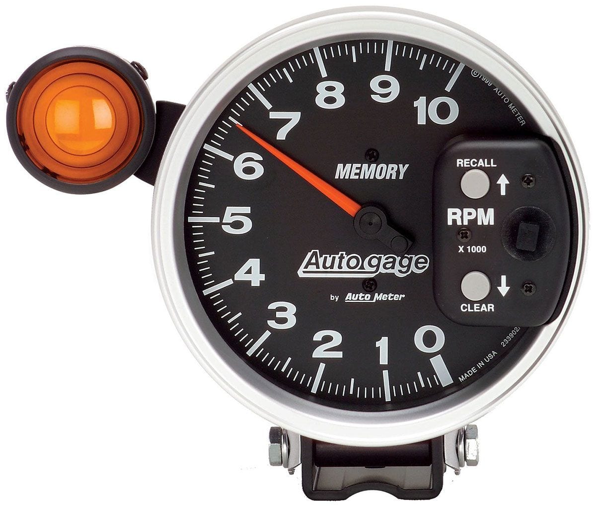 AUTOMETER 5", Pedestal Mount, Memory, Black, 0-10,000 rpm Auto Meter Auto gage Shift-Lite Tachometer AU233906 SR