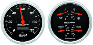 Auto Meter Designer Black Series Quad Gauge/Speedometer Kit AU1403