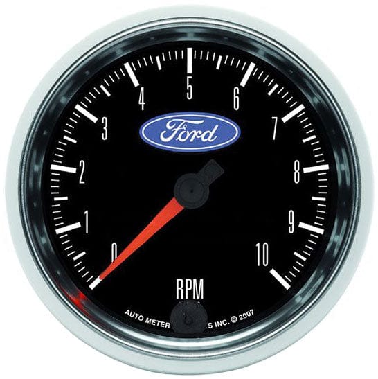 AUTOMETER Auto Meter Ford Logo Series 3-3/8" In-Dash 10,000 RPM Tachometer, Chrome Bezel AU880826 SR
